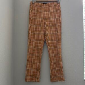 Plaid Straight-Leg Pants sanctuary orange pants for woman's length 37 long